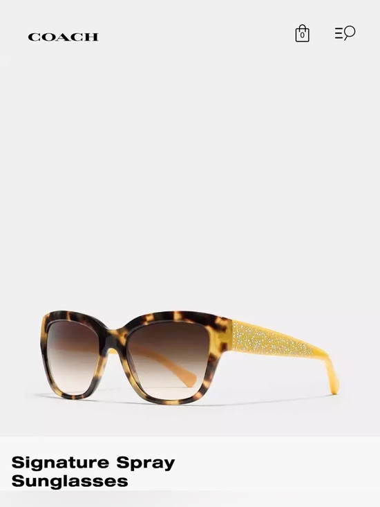 Coach Accessories - Coach Signature Spray Sunglasses Tokyo Tortoise/Yellow EUC $185 Retail